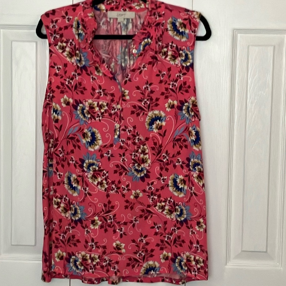 Floral Sleeveless Top - Pink